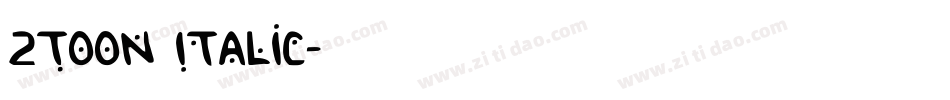 2Toon Italic字体转换